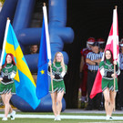 Football-EM-Spiel Schweden gegen Dänemark: Bilder