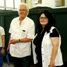 Silvia Wagner und Werner Sch__ttle freuten sich __ber das gro__e Interesse an der Kl__ranlage.JPG