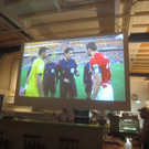 Bilder vom ersten Public-Viewing „Brasilien – Kroatien“ auf der „Alten Fähre“ im Lochauer Hafen. 