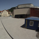 Montforthaus-Bau auf der Zielgeraden - Luftbilder