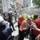 Erdogan-Demos: Polizei vs. Demonstranten