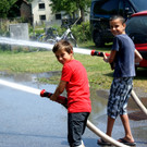 Wasser Marsch bei der Feuerwehr.JPG