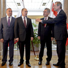 Putin in der Wirtschaftskammer in Wien