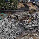 Elfstöckiges Haus in Chennai an Ostküste Indiens eingestürzt