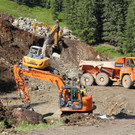 Bau der Panorama Bahn der Silvretta Montafon