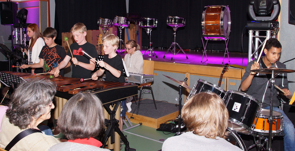 Bild-2 die verrhythmigten Walser mit Solistin Nadine und Anja am KeyBoard.jpg
