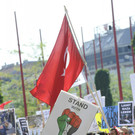 Demo der UETD um Gaza-Konflikt in Wien: Erste Bilder
