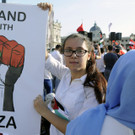 Wien: Demonstration gegen Israels Militäroffensive in Gaza im Gange