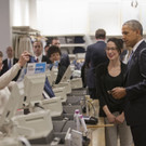 Barack Obama shoppt spontan bei GAP in Manhattan (März 2014)
