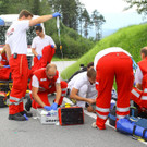 Verkehrsunfall in Röns - Radfahrer schwer verletzt