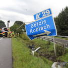 Auto überschlägt sich bei Ausfahrt Koblach