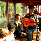 Eine Fahrt in den Sonnenuntergang