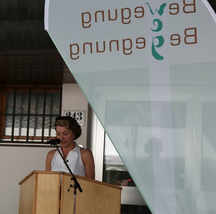 Vize-Bürgermeisterin Erika Burtscher bei ihrer Festrede